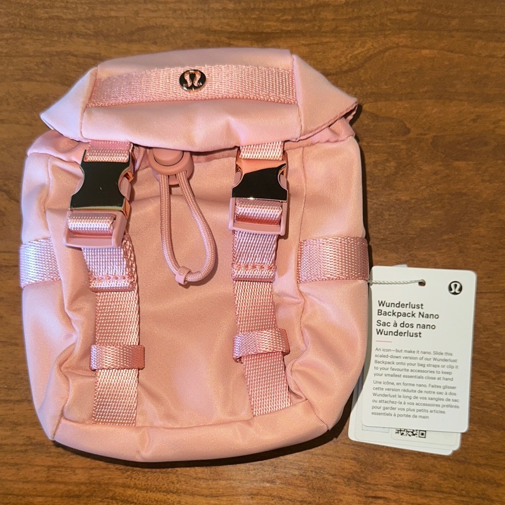 Lululemon Wanderlust Nano Backpack - Tea Rose Pink NWT - Picture 2 of 8